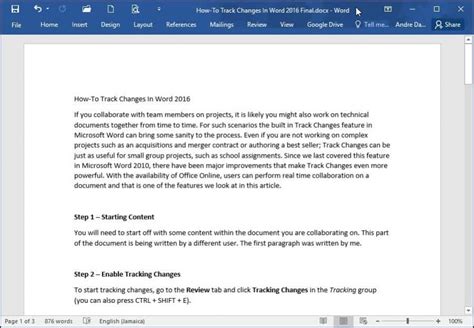 How to Edit a Word Document Using Tracking 的图像结果