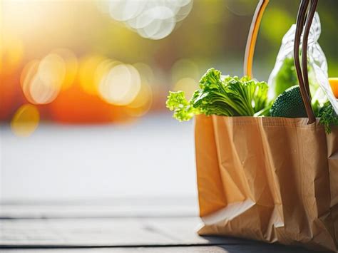 Reusable shopping bag filled with vegetables ai generative | Premium AI ...