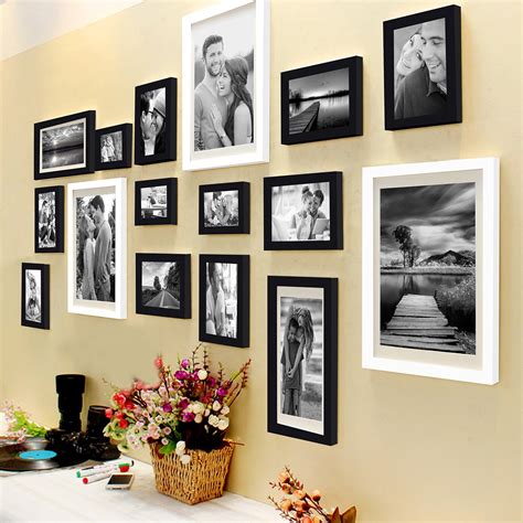 Art Set Of 16 Individual Black And White Photo Frame,(3 Units Of 8X10 ...