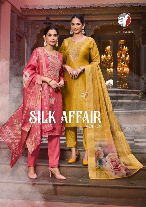 ANJU FABRICS SILK AFFAIR VOL 4 SHIMMER FABRICS HEAVY DESIGNER SUIT