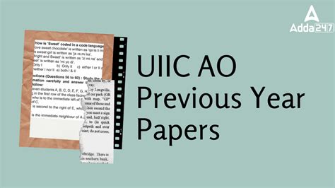 UIIC AO Previous Year Papers, Download PDF with Solutions