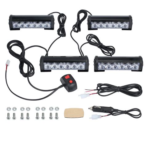 Justech 4 IN 1 Strobe Lights Amber Hazard Warning Beacon Light with Car ...