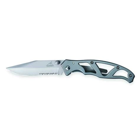 Gerber Locking Pocket Knife, Serrated, 3 In Blade 22-48443 | Zoro