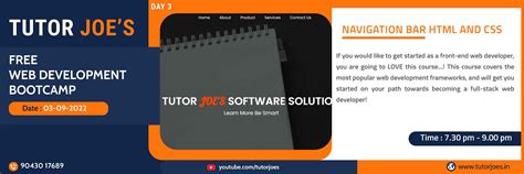 Tutor Joes Free Online Web Development Bootcamp Tamil