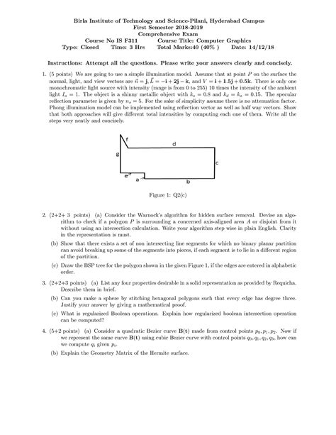 Compre-4-1 - Previous year paper - Birla Institute of Technology and ...