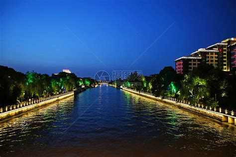 江苏扬州京杭大运河夜景高清图片下载-正版图片501285802-摄图网