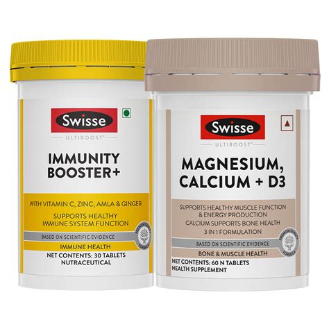 Swisse Ultiboost Immunity Booster+(30 Tablets) & Swisse Magnesium, Cal