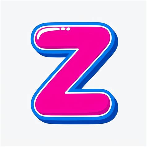 Vibrant Cartoon Style Uppercase Letter Z Illustration Monogram - Playground