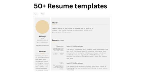 Image result for Templates for Resume HTML CSS and JavaScript