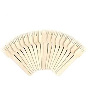 Buy Disposable Wooden Forks,Natural Birch Wood,Eco-Friendly and ...