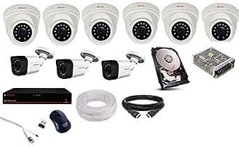 CP PLUS 6 Dome 3 Bullet, 1TB HDD, 16 Channel DVR, 16 Channel Power ...