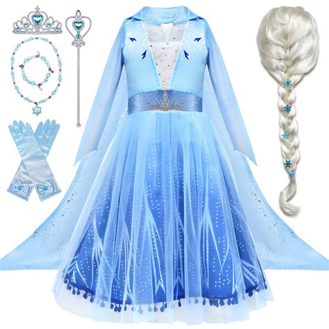 Amazon.com: Tacobear 10pcs Frozen Elsa Costume Dress For Girls Kids ...
