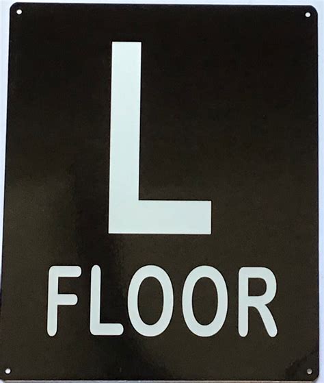 L FLOOR SIGN (10X12,Black Aluminum) -ref21422 - HPD-SIGNS.COM
