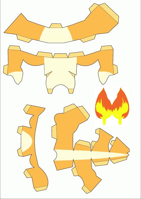 Modelli Pokemon Papercraft Charmander