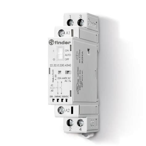 Contacteur 2NC 25A 48V AC/DC, AgSnO2, indicateur méca + LED