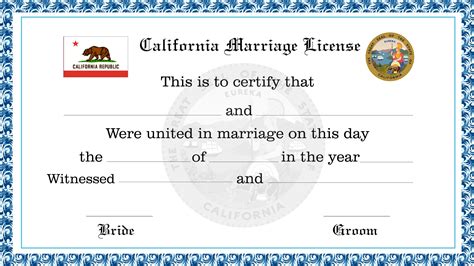 County Of Orange License And Certificate Of Marriage