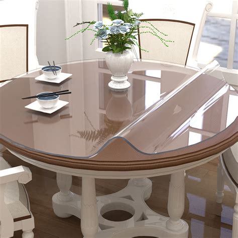 Snapklik.com : Dia 30 Inch Clear Round Table Cover, 2mm Thick Round ...