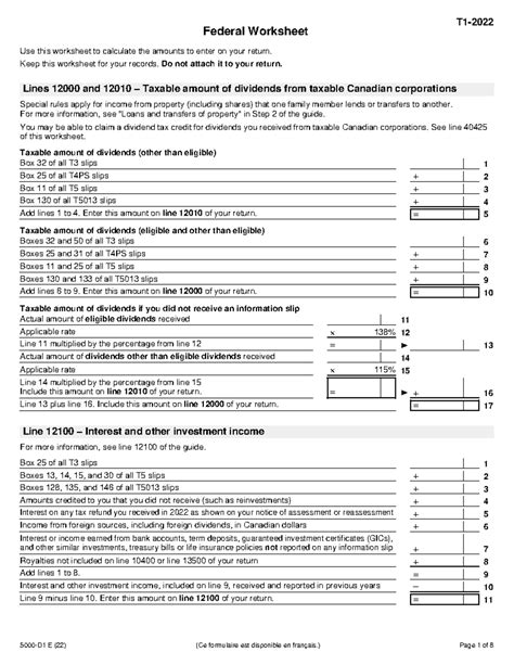 2014 Federal Tax Calculation Worksheet