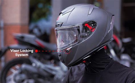 Ignyte IGN-4 ISI / DOT Certified Double Visor Full Face Helmet Outer ...