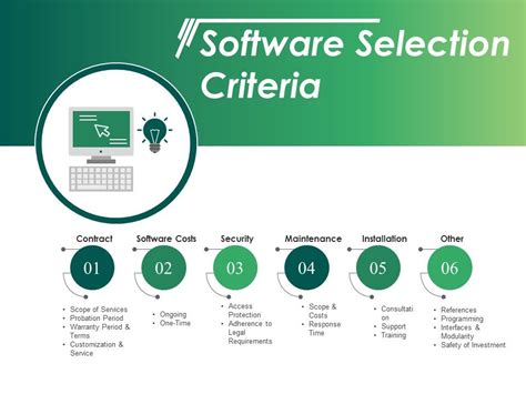 Software Selection Criteria Examples 的图像结果