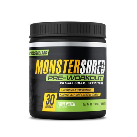 Colossal Labs Pre Workout Powder Monster Supports Energy Explosive ...