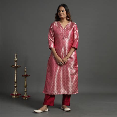 Elegant Banarasi Brocade Silk Kurta with Pant Set
