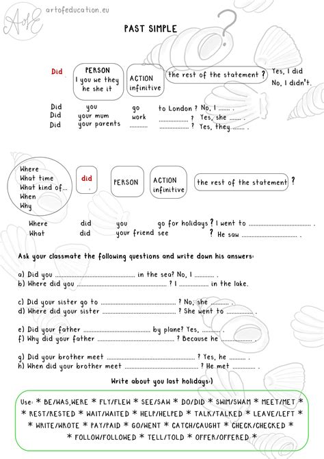 Image result for Past Simple Questions Practice