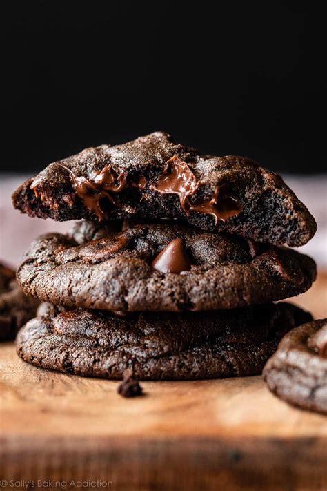 Double Chocolate Chip Cookies Double Chocolate Cookie Recipe