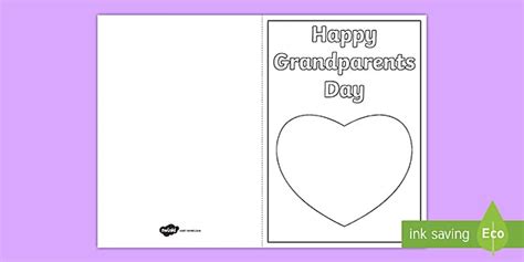 KS2 Grandparents Day Card