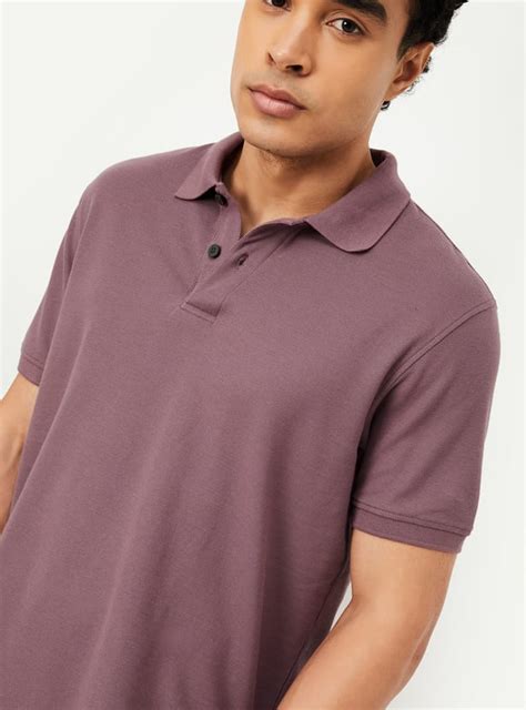 Buy Men Textured Polo T-shirt Online at just Rs. 499.0 - 1000015485527 ...