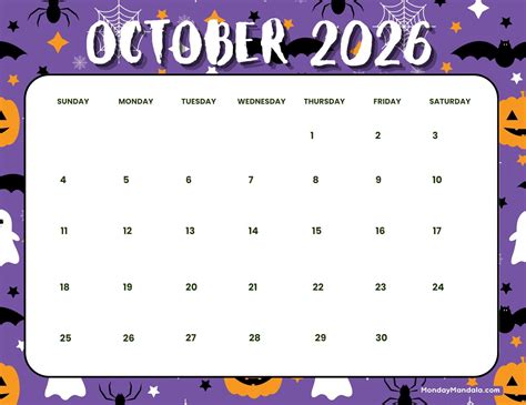October 2026 Calendars (52 Free PDF Printables)