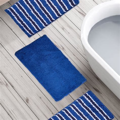 Buy Fiesta Mix Set of 3 Woven Anti-Slip Bath Mats - 50x30cm from Home ...