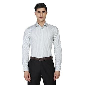 blackberrys Men's Striped Slim Fit Shirt (BP-2P-ST-BRAVOS # Mint 40 ...