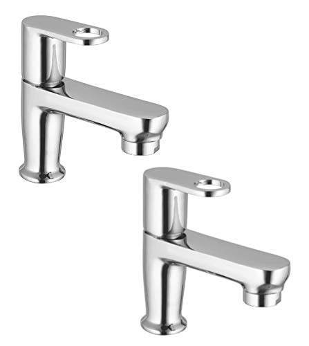 NATRAJ PR9201A, Purity Brass Pillar Cock Tap, Chrome Finish, Pack of 2 ...
