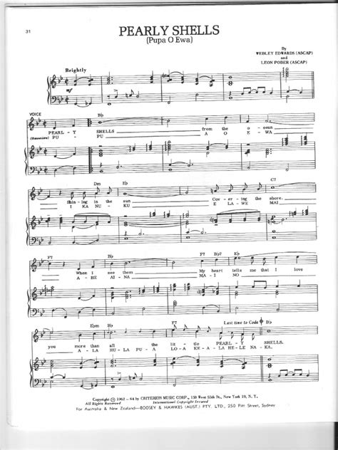 Image result for Pearly Shells Riff