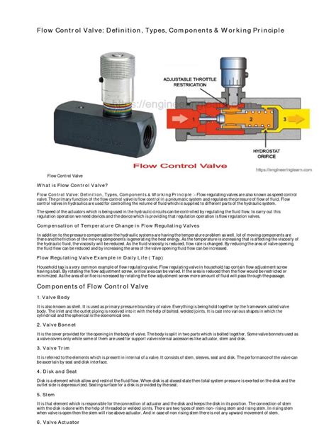 Image result for Flow Control Valve Function