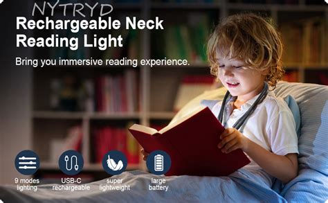 Buy NYTRYD LED Reading Light for Bed Reading, 3 Colors, 3 Brightness ...