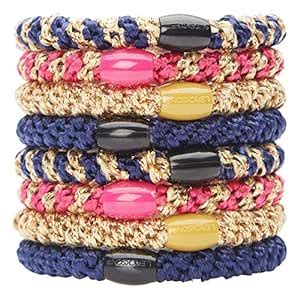 L. Erickson Grab & Go Ponytail Holders, St. Tropez, Set of Eight ...