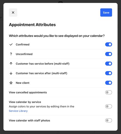 Set up calendar view filters for appointments | Square Support Centre - Australia