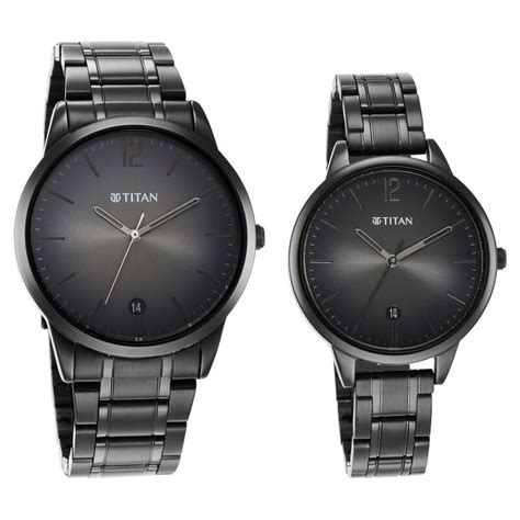 Buy Online Titan Bandhan Anthracite Dial Analog with Date Stainless ...