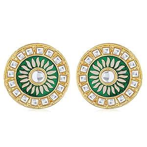 Sukkhi Classic Gold Plated Kundan Meenakari Stud Earring For Women ...