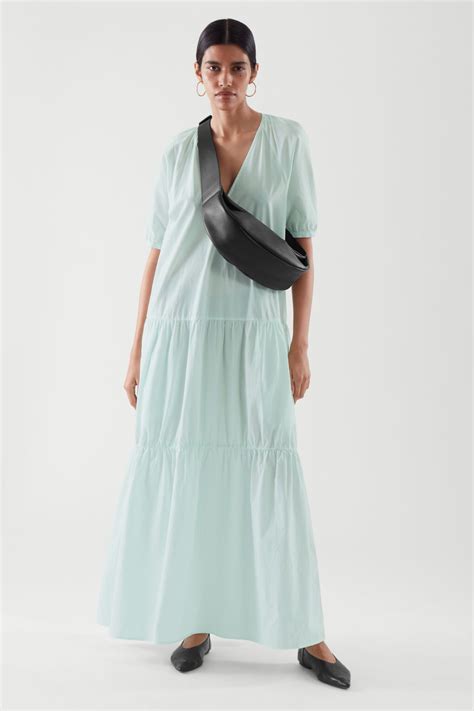 TIERED MAXI DRESS - Light green - Dresses - COS US | Maxi dress, Dress ...