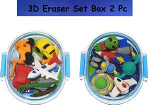 Flipkart.com | DOUBLE LIPS 3D Cartoon Eraser Set in box for kids pack ...