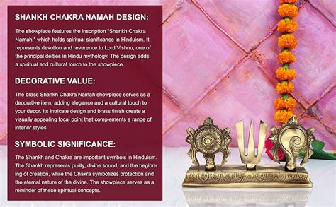 Amazon Brand - Umi Brass Shankh Chakra Namah Design Statue, Brass ...