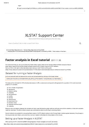 Principal component analysis (PCA) in Excel - Home Tutorials Analyzing ...