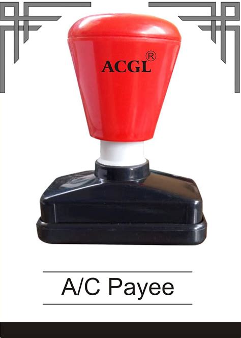 ACGL Pre-Inked Rubber Stamp Messasge (A/C Payee Black) : Amazon.in ...