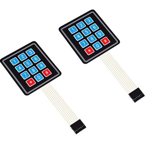 DIYables Keypad 3x4 for Arduino, ESP32, ESP8266, Raspberry Pi, 2 Pieces ...