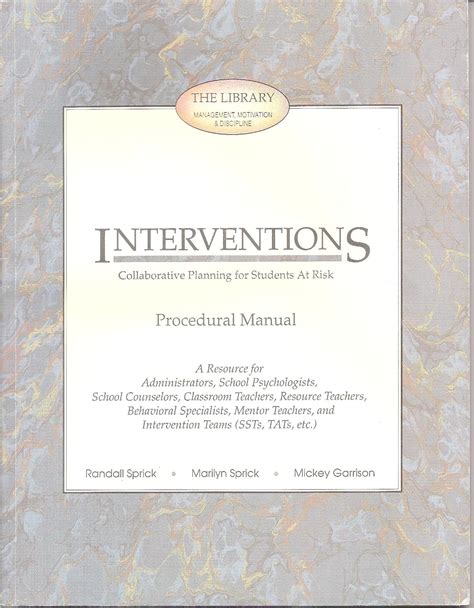 Interventions: Collaborative Planning for Students At Risk (Procedural ...