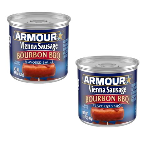 (2 Pack) Armour Bourbon Barbecue Flavored Vienna Sausage Canned Sausage ...