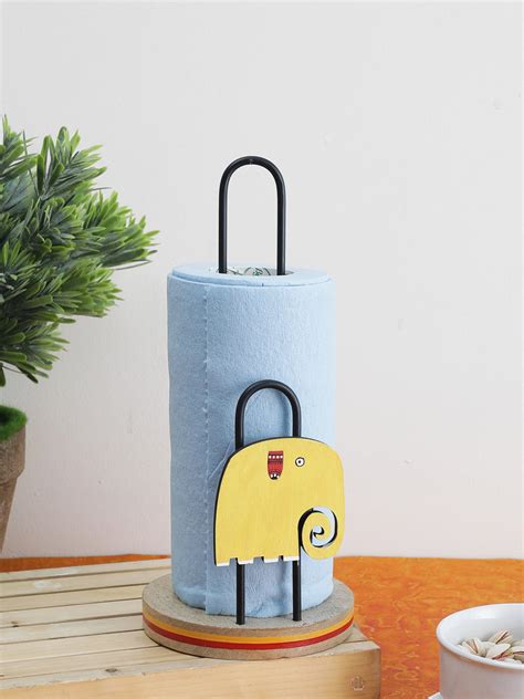 VarEesha Yellow Elephant Kitchen Roll Holder/ Tissue Roll Holder